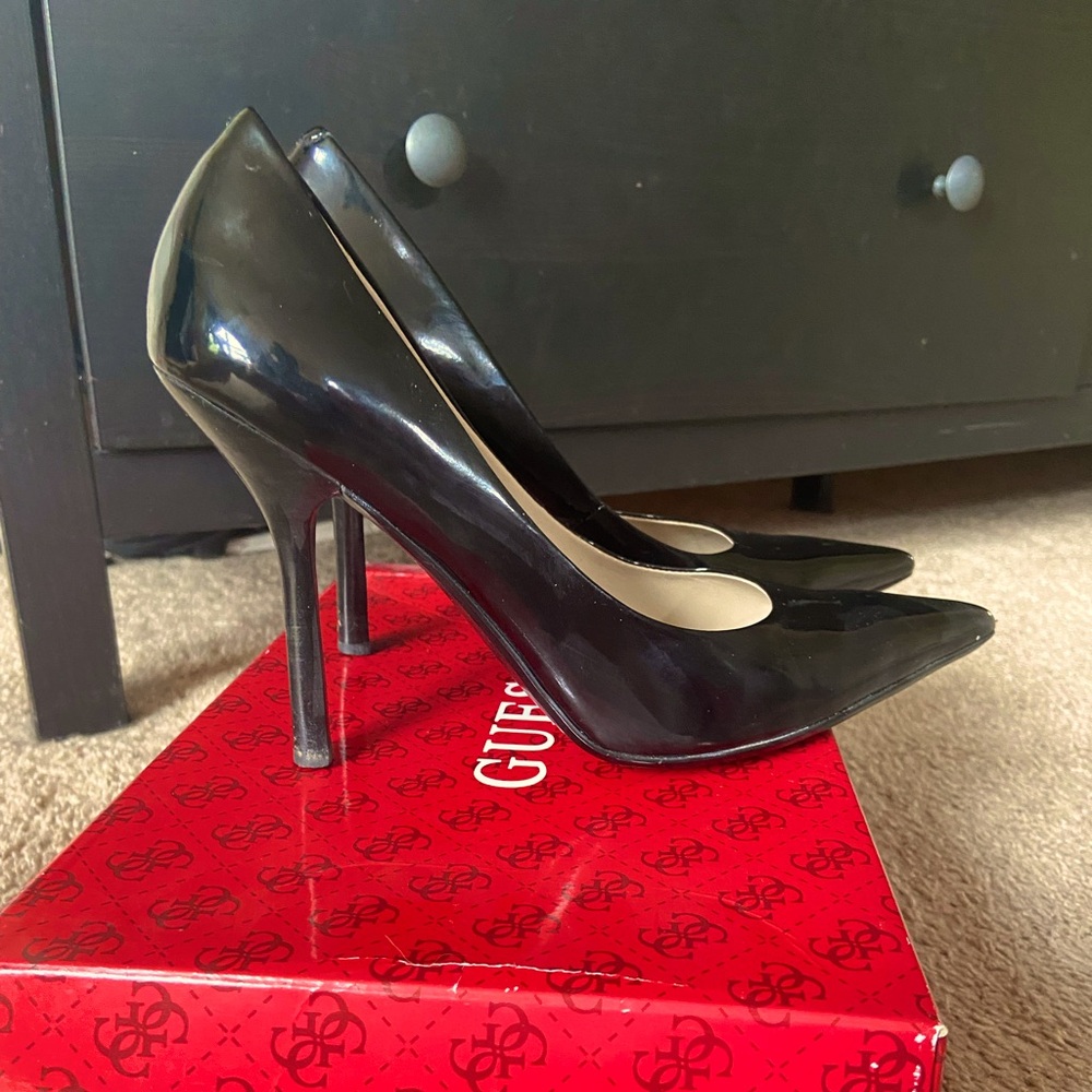 Guess Black Patent Leather Heels